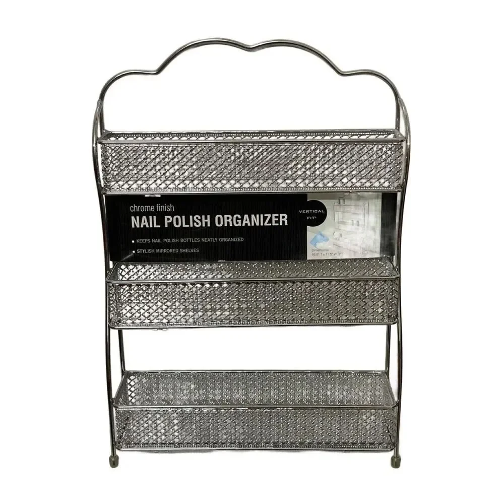Chrome Finish Nail Polish Organizer Rack - 3 Tier (NWT)